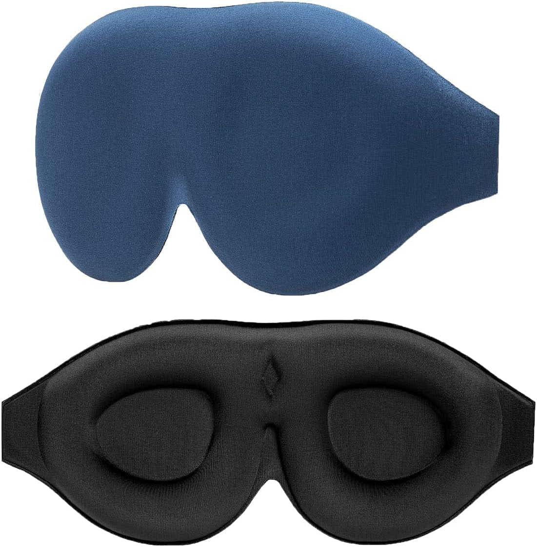DS NA 2 Pack 100% Blackout Sleep Masks Most Comfortable Contoured Eye Cups