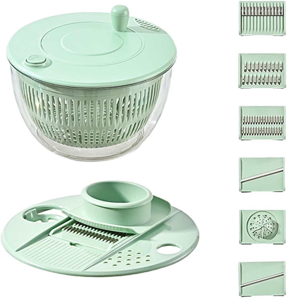 DS NA 2-in-1 Double Decker Vegetable Dryer - Fruit Salad Drainer - Six Replaceab