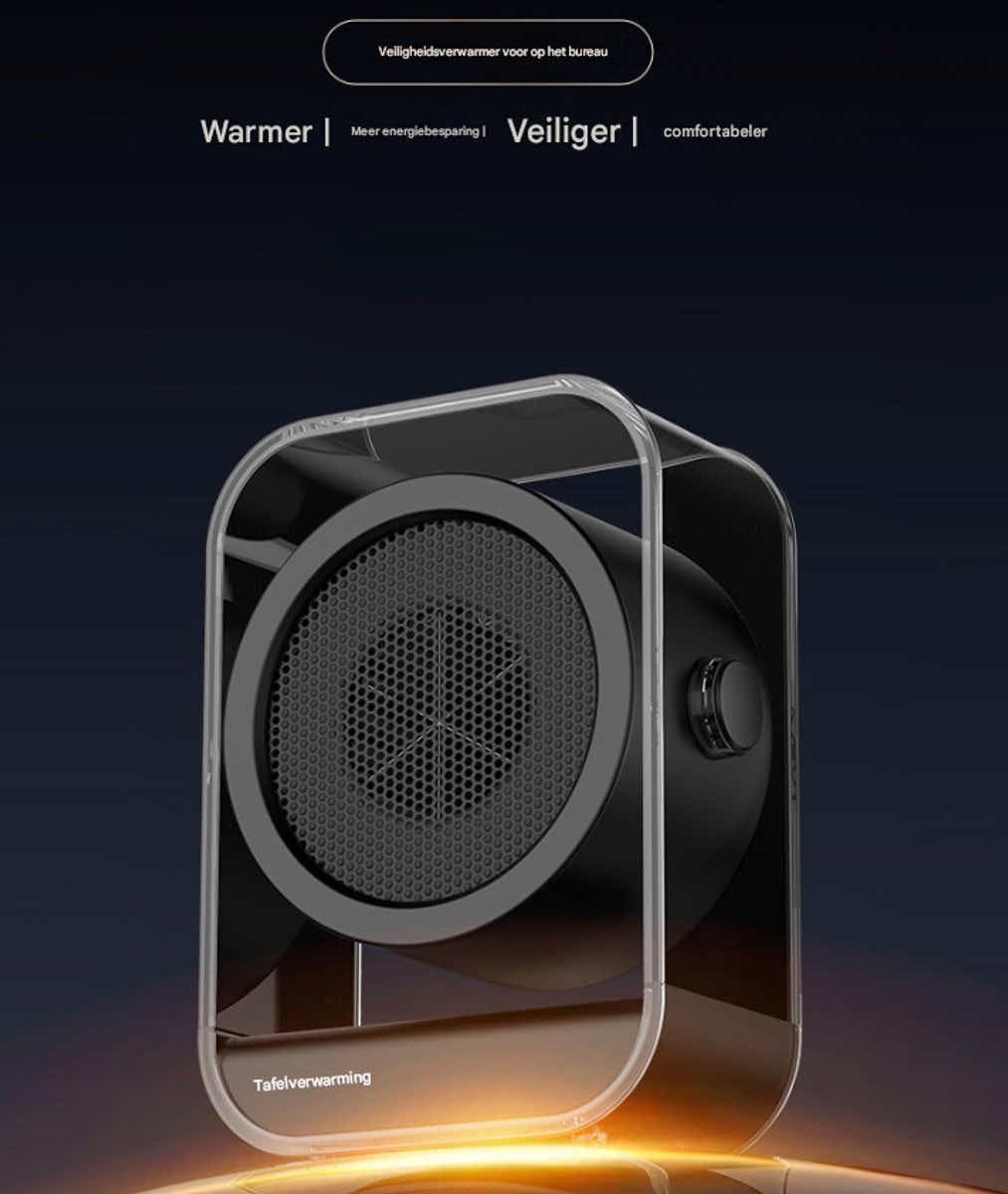 DS NA Electric Heater - Portable Electric Heater 2 Temperature Settings Black