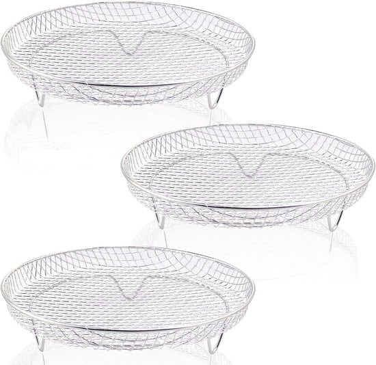 DS NA Multi-layer air fryer rack (3 round layers) - Air fryer baking pan - Air f