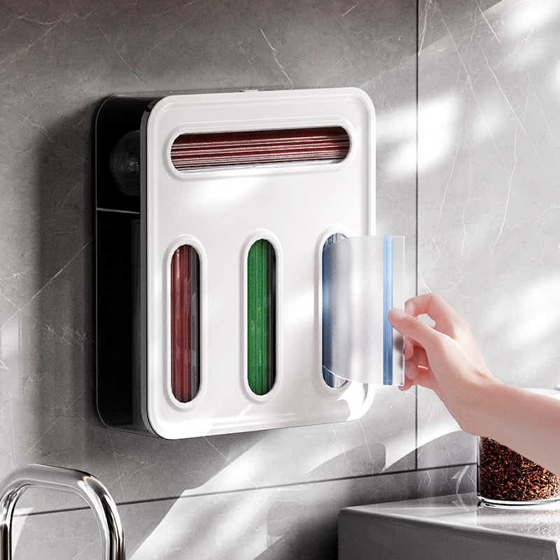 DS NA Transparent Bag Storage Box - Plastic Dispenser for Sandwich Bags & Freeze