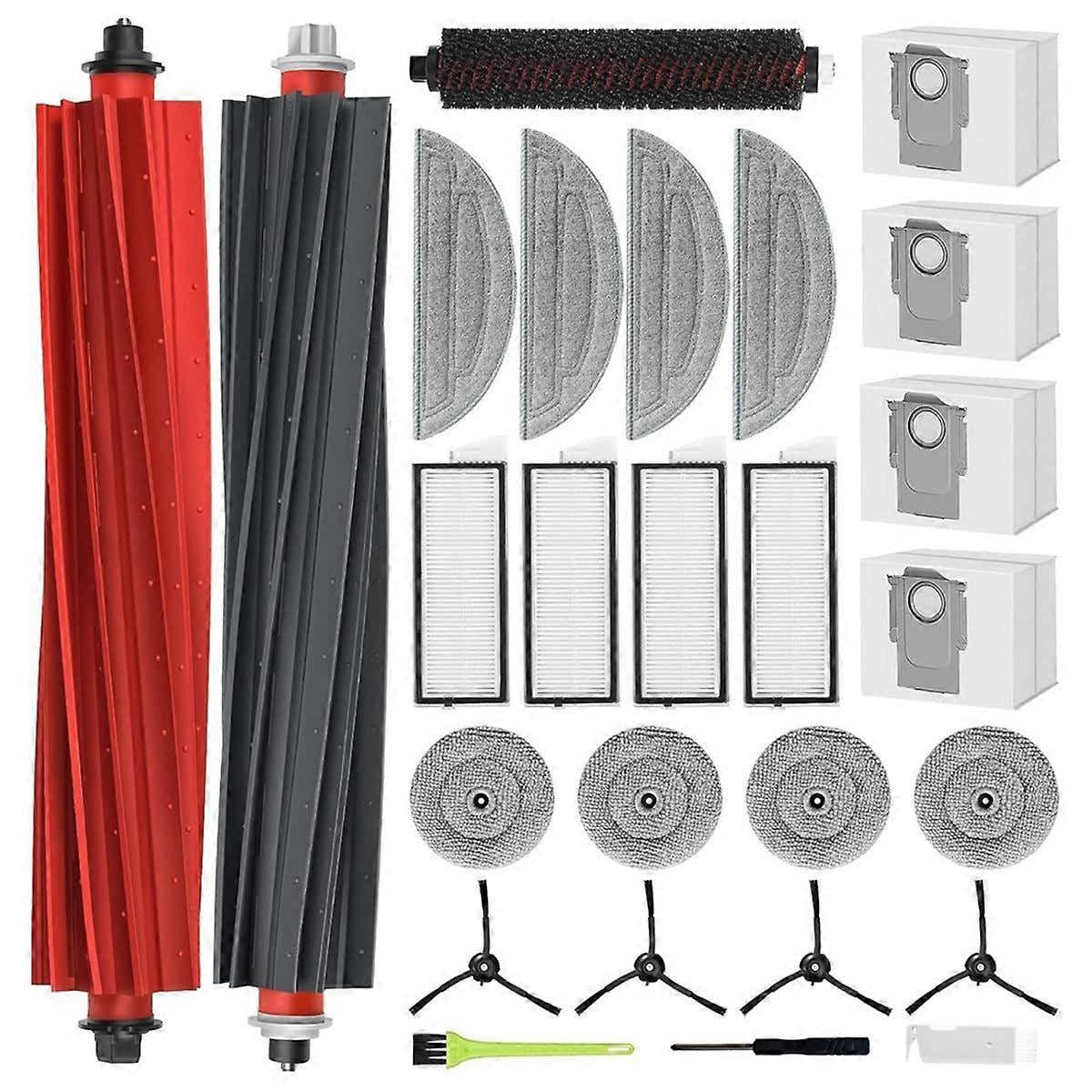 DS NA Replacement Parts for Roborock S8 Maxv Ultra, Main Brush and Side Brush