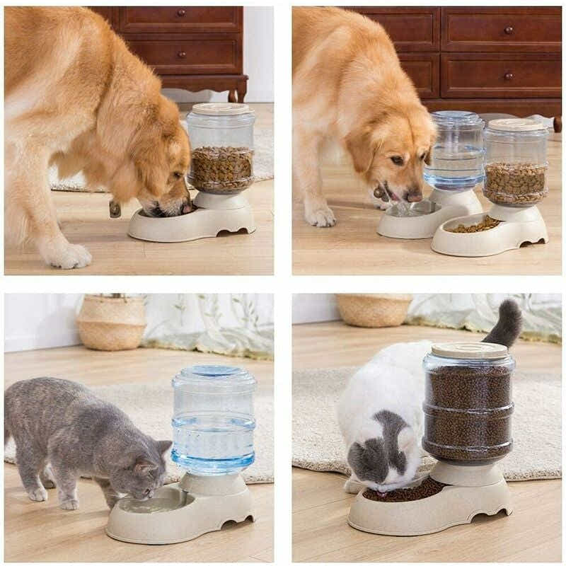 DS NA Automatic Pet Food and Water Dispenser, Automatic Water Fountain