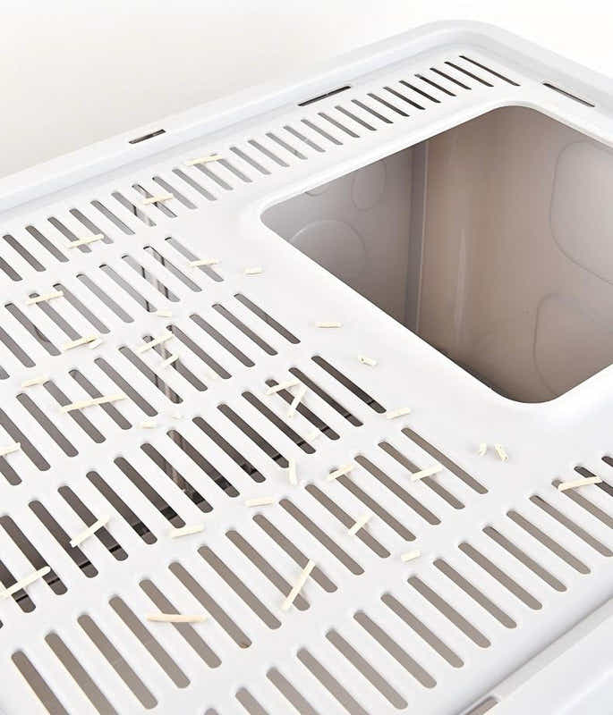 DS NA Foldable Cat Litter Box with Pull-Out Tray -Easy Cleaning and Anti-Splash