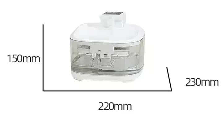DS NA Black 4.5L Rechargeable Pet Water Fountain for Cats & Dogs