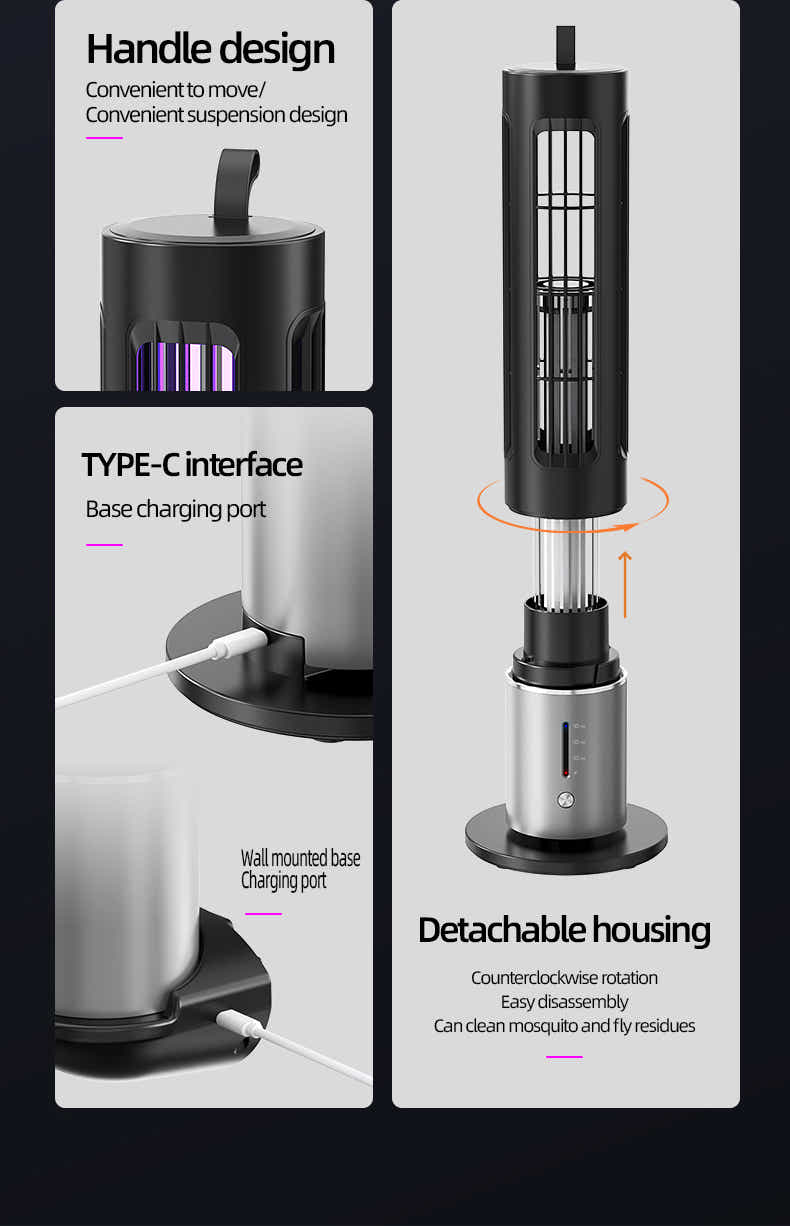 DS NA Electric Mosquito Killer Lamp with Detachable Housing and Timer Function