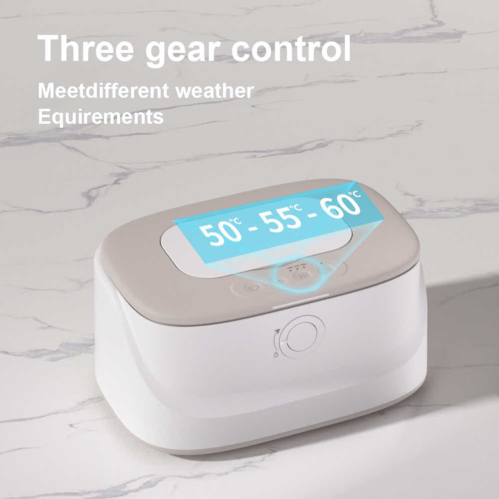DS NA White USB-Powered Baby Wet Wipes Warmer - Portable and Adjustable Heating