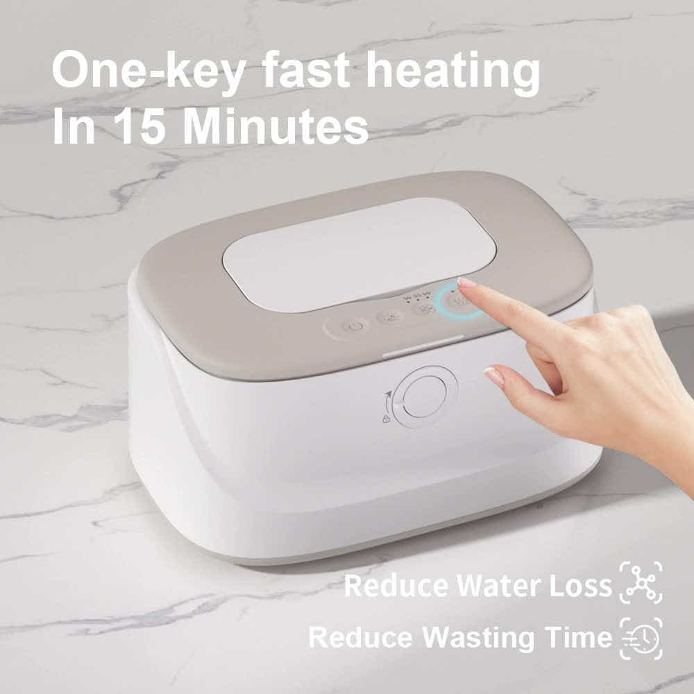 DS NA Grey USB-Powered Baby Wet Wipes Warmer - Portable and Adjustable Heating