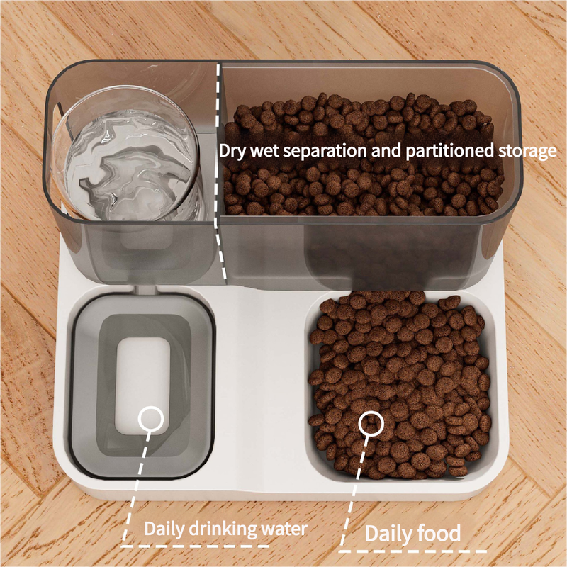 DS NA Pink Pet Feeder 3L Automatic Cat Feeder and Water Dispenser - Hassle-Free