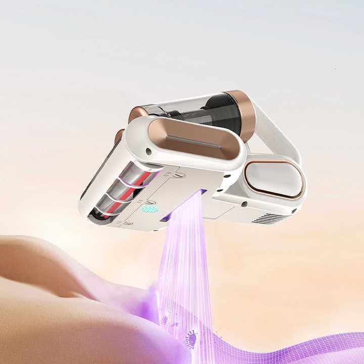 DS NA LF-LP018 Ourple Cordless Mite Vacuum Cleaner with LED Display - Powerful 1