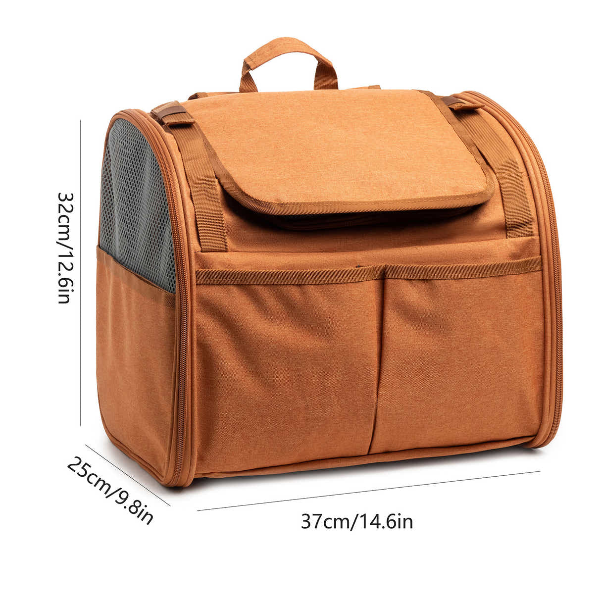 DS NA Brown Pet Carrier Backpack - Comfortable and Stylish for Cats & Small Dog