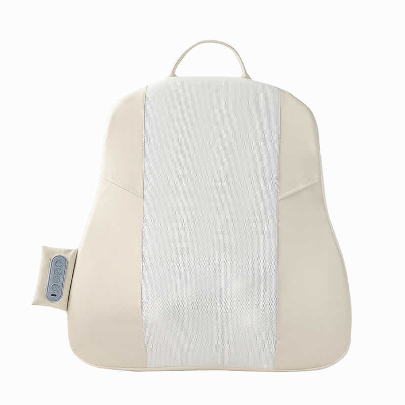 DS NA Beige Slim Wireless Shiatsu Back Massager Cushion - Rechargeable Heated