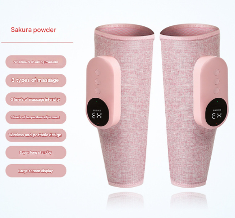 DS NA Two-piece Pink Portable Leg Air Pressure Massager with Constant Heat