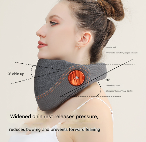 DS NA Remote Control Grey Multi-Mode Cervical Traction Neck Massager with Heat T