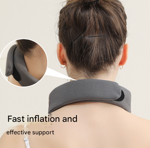 DS NA APP Intelligent Voice Grey Multi-Mode Cervical Traction Neck Massager with