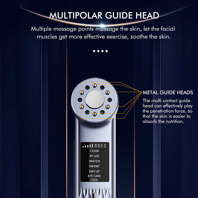 DS NA Multi-Functional Facial Beauty Device - Ultrasonic, EMS, RF LED, Cool - Gr