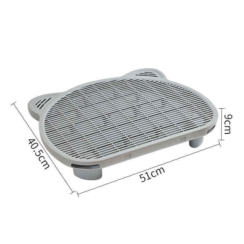 DS NA Grey Elevated Cat Litter Trapping Mat – Dual-Layer Scatter Control Tray