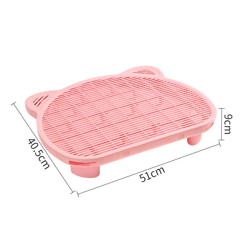 DS NA Pink Elevated Cat Litter Trapping Mat – Dual-Layer Scatter Control Tray