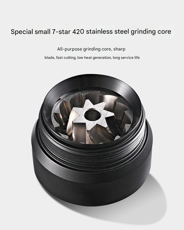 DS NA Grey Premium 7-Star Manual Coffee Grinder - Portable Bean Mil(R60pro)