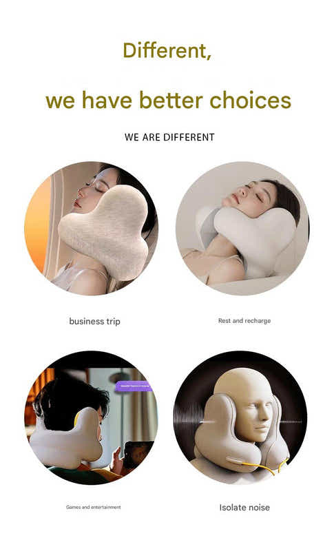 DS NA Smart Neck Pillow with Dual Noise Reduction, HIFI Bluetooth Music & Graph