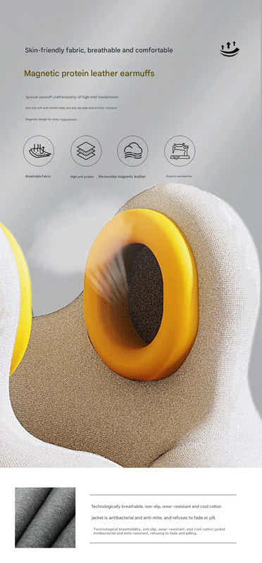 DS NA Smart Neck Pillow with Dual Noise Reduction, HIFI Bluetooth Music - Bl