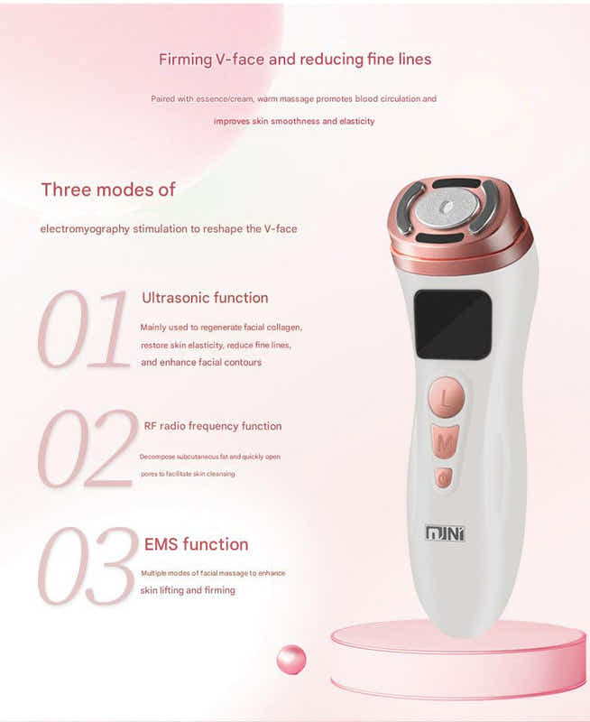 DS NA 3-in-1 Facial Firming & Anti-Wrinkle Device with HIFU, RF & EMS Technology