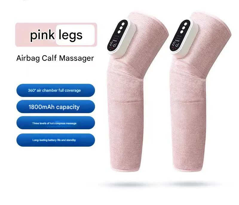 DS NA Rechargeable Air Compression Leg Massager with Heat Therapy for Knee & Cal