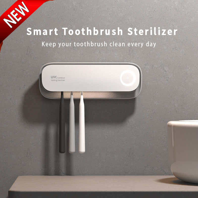 DS NA Smart UVC Toothbrush Sterilizer & Holder with Heat Drying, Radar Sensor