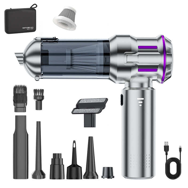 DS NA Silver & Purple 4-in-1 Cordless Handheld Vacuum Cleaner – Powerful 16000Pa