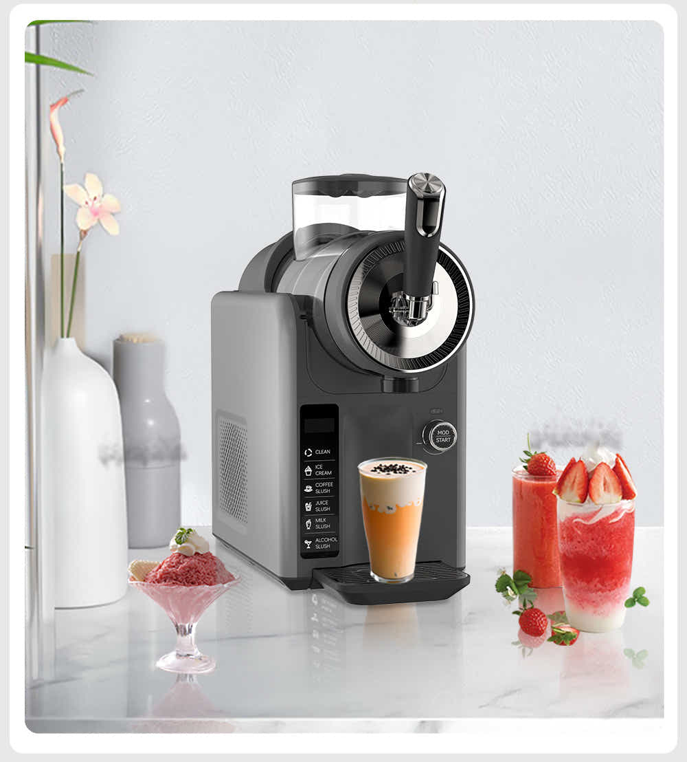 DS NA Dark Grey Compact Home Cold Drink & Ice Cream Maker – Multi-Functional