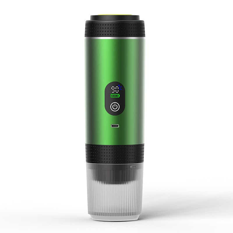 DS NA Green 3-in-1 Portable Espresso Maker with Self-Heating and One-Touch Cold