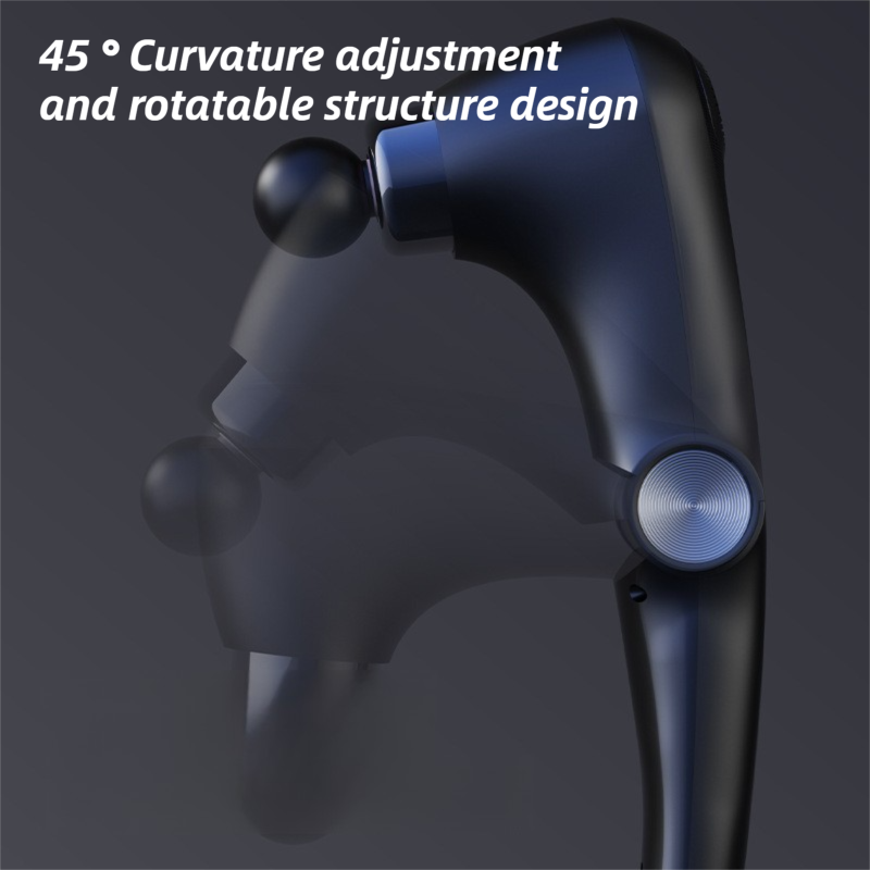 DS NA Black-Sliver Foldable Percussion Massage Gun with Hot Cold Compress & 10 H