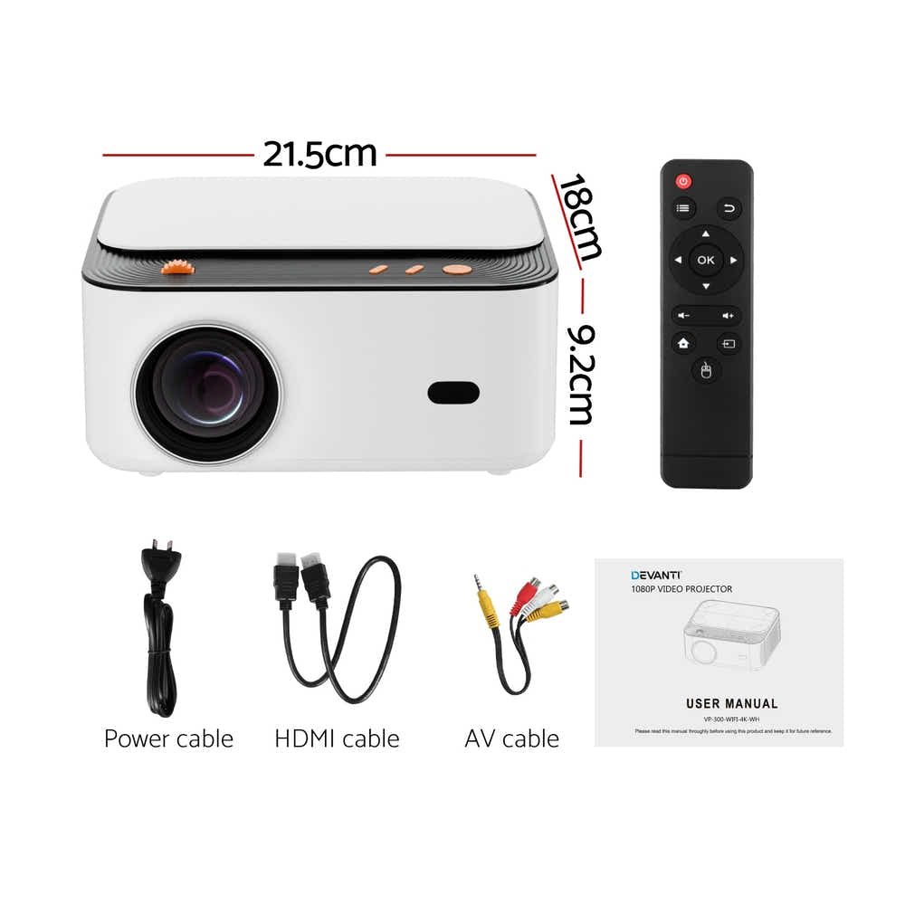 DS NA Devanti Video Project 4K 1080P Android 5G Wifi Home Cinema