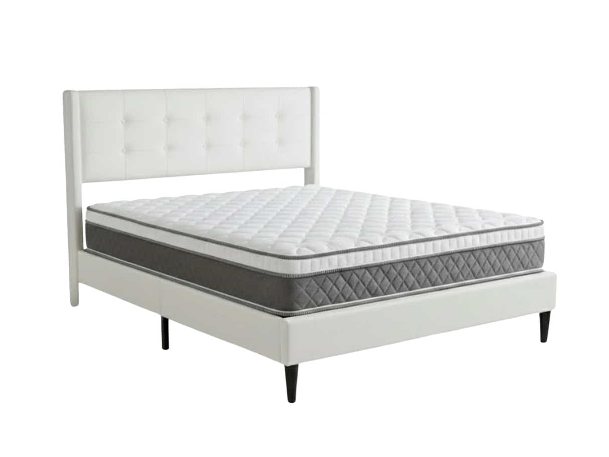 Vele‑C Bed Frame White & MEM23 Mattress ‑ Double