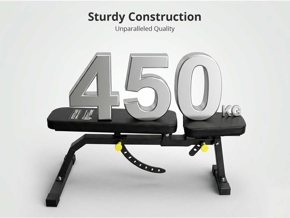 DS Heavy Duty Adjustable Weight Bench - 450 Kg