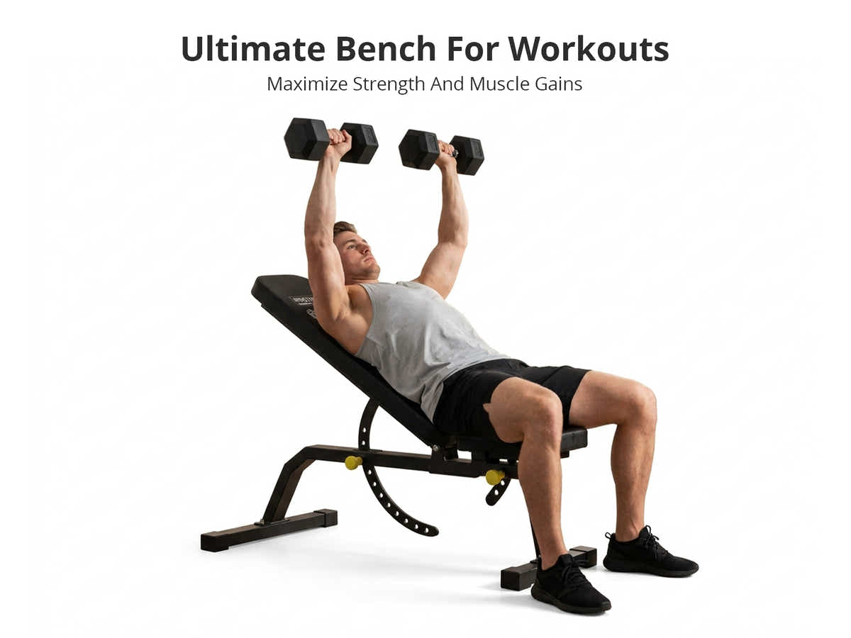 DS Heavy Duty Adjustable Weight Bench - 450 Kg