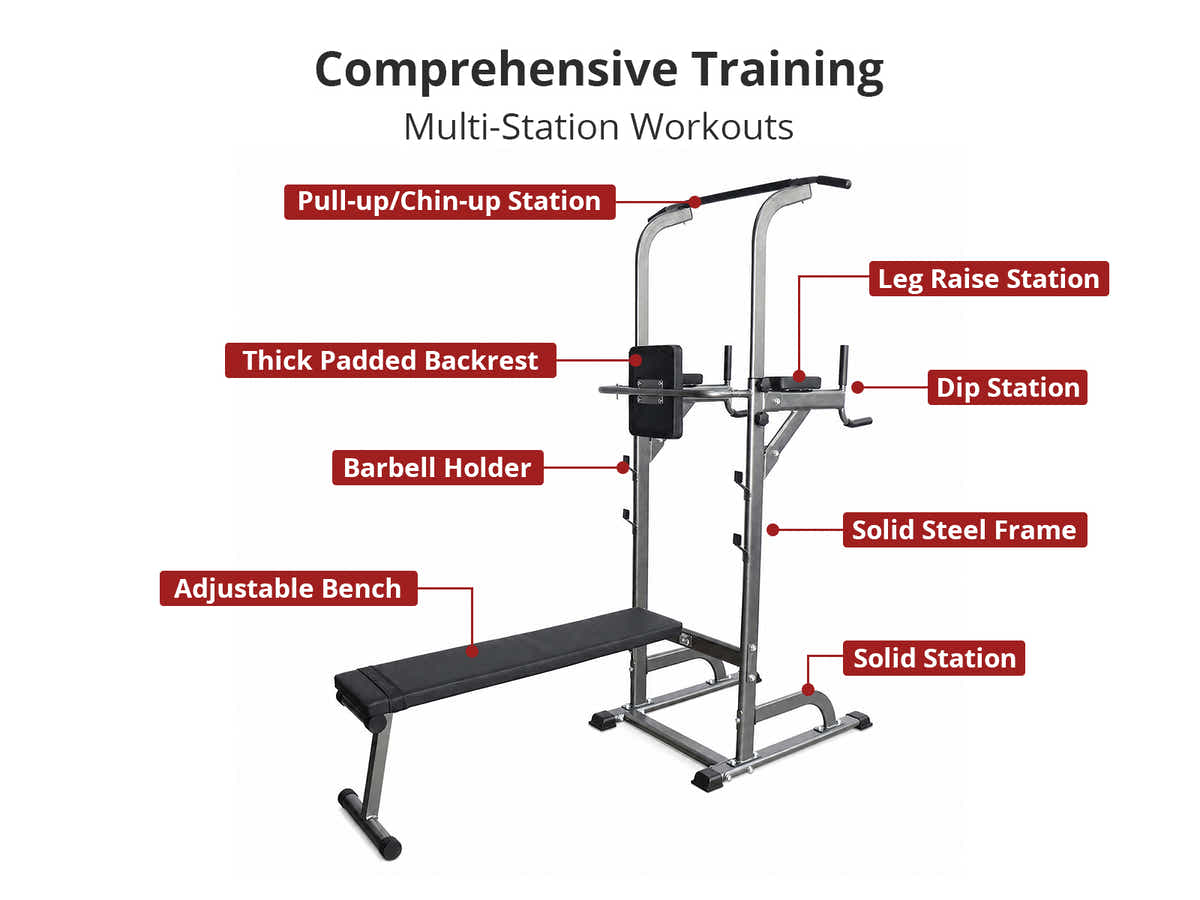 DS Weight Bench Chin Up Bar