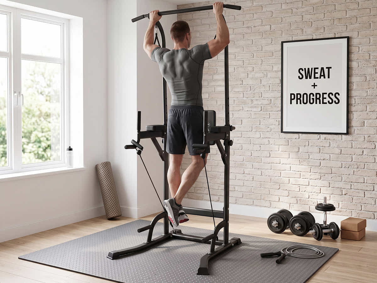 DS Power Tower 5-In-1 Pull Up Dip Stand
