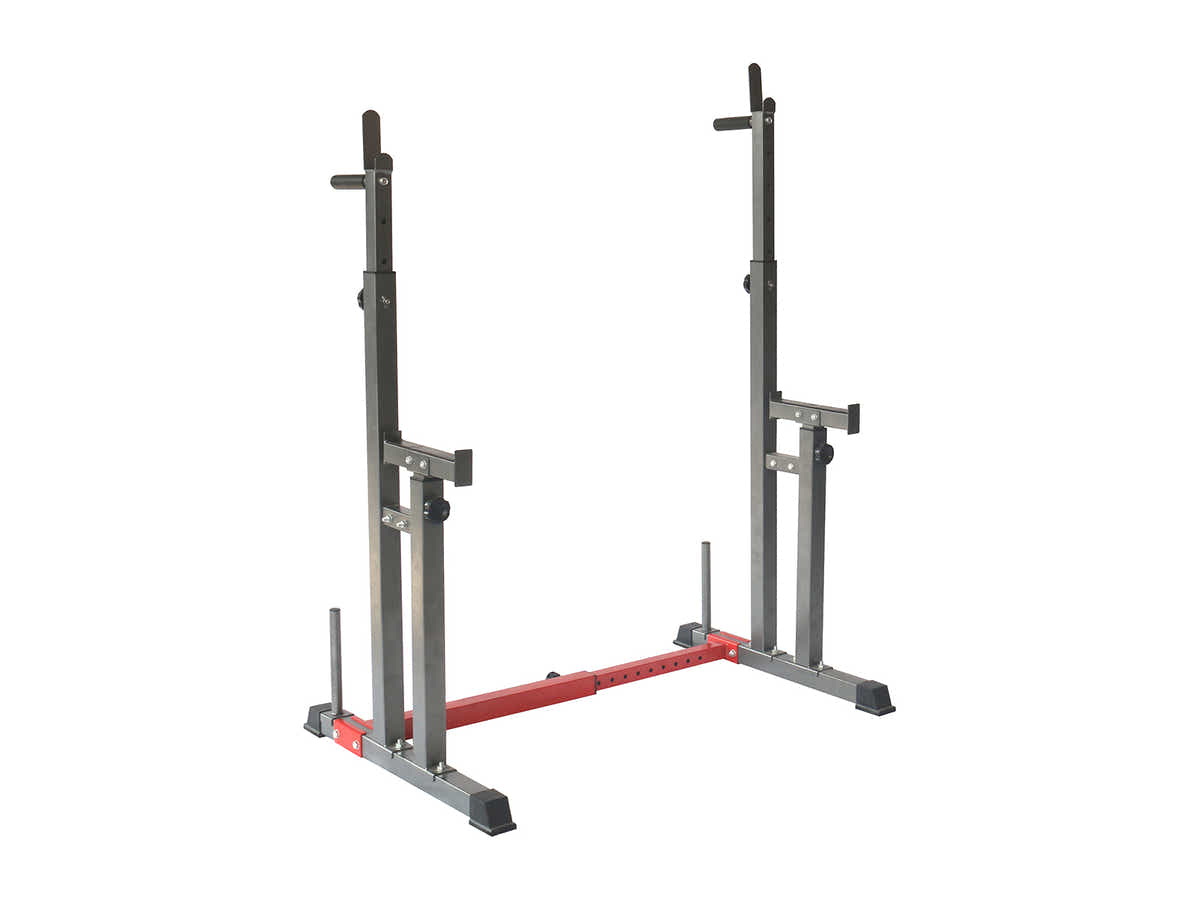 DS Adjustable Squat Rack With H-Frame Base