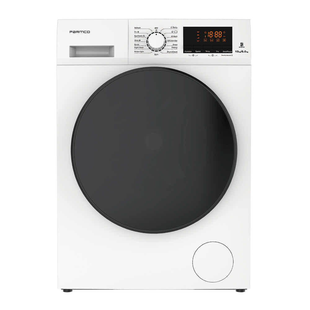 T Parmco WASH DRYER 10/6KG WHITE FRONTLOAD