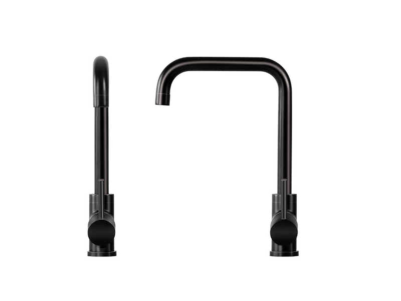 Black Kitchen Faucet - Square