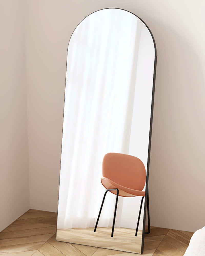 DS BS Arched Full Length Mirror With Stand 50×170cm -Black