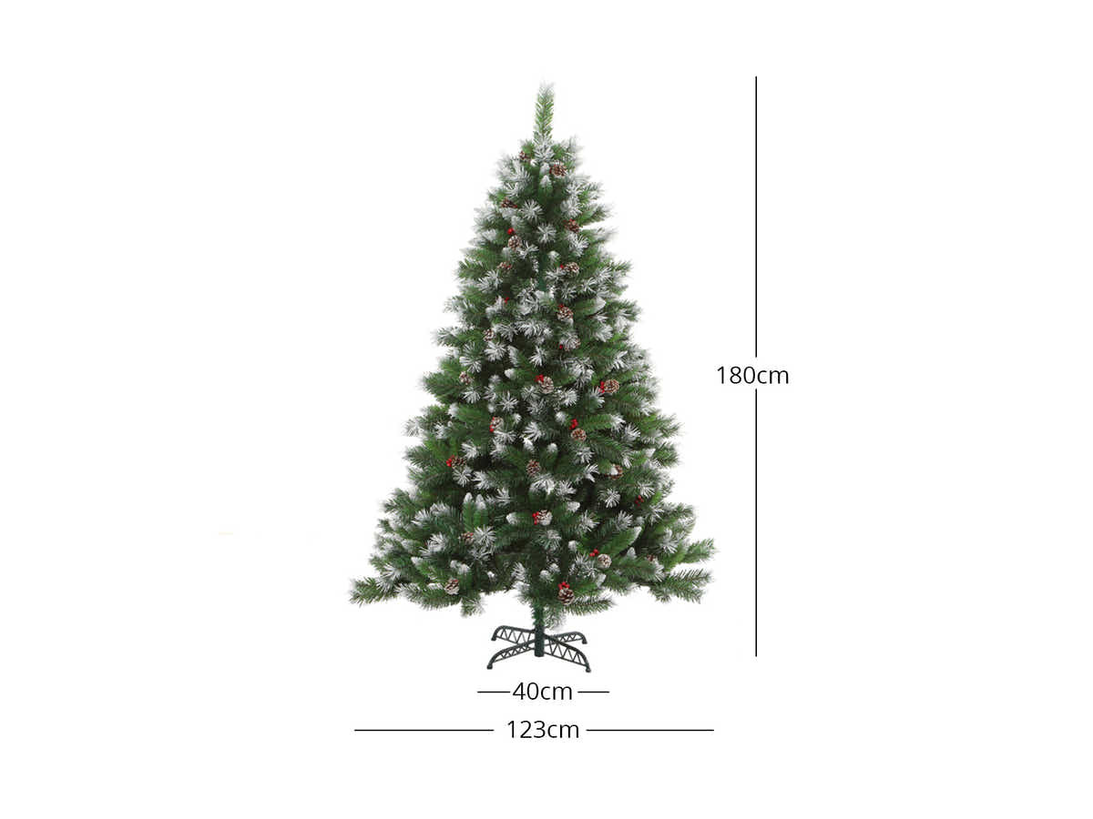 DS Christmas Tree with Red Berries - 6FT/180cm