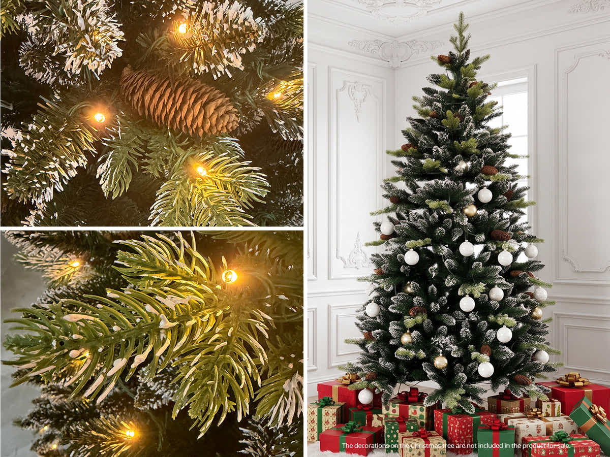 DS Christmas Tree Snow Tips with Lights - 6FT/180cm