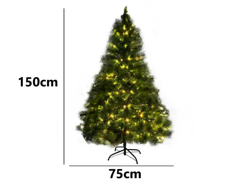 Christmas Tree with LED Lights - 5Ft/150 cm