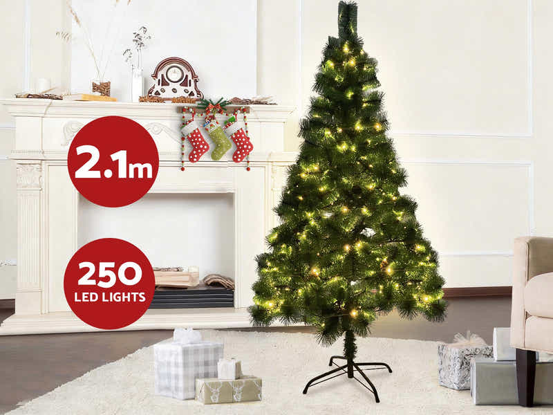 Christmas Tree with LED Lights - 7Ft/210 cm