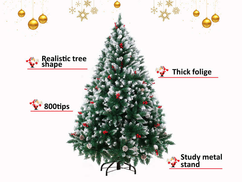 PVC Christmas Tree with Snow - 6Ft/180 cm