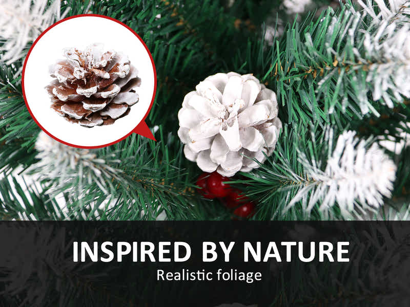 PVC Christmas Tree with Snow - 6Ft/180 cm