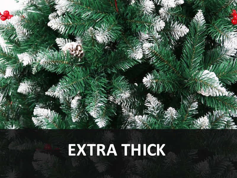 PVC Christmas Tree with Snow - 7Ft/210 cm