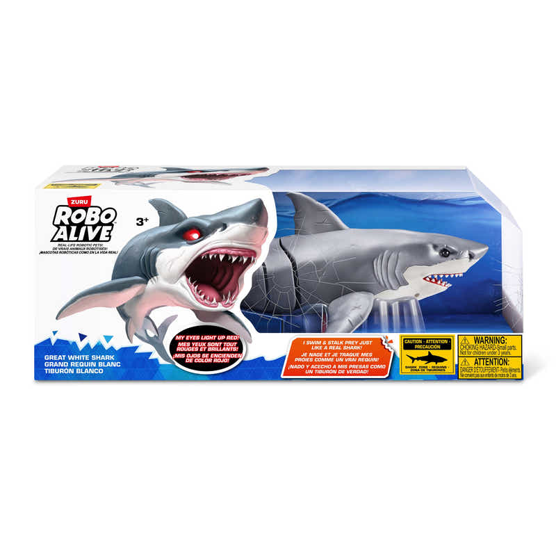 Bestway Family Pool with Canopy + ZURU Robo Alive Shark Attack
